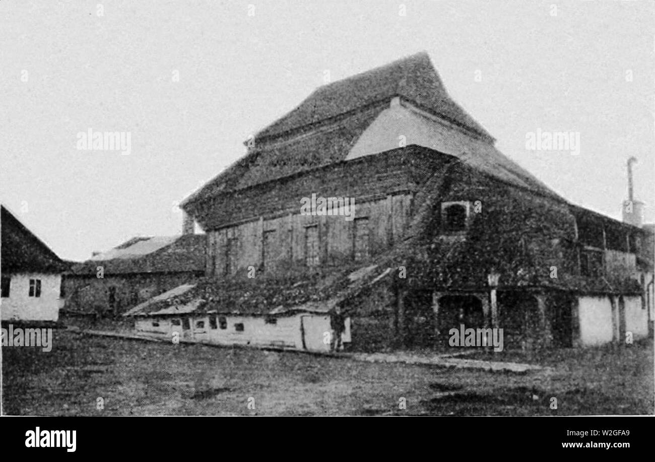 Chodorow (Khodoriv), wooden synagogue Stock Photo Alamy