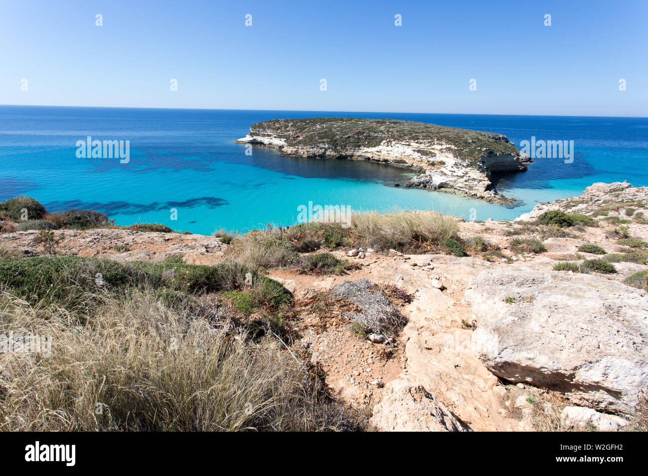 Lampedusa Island Sicily Rabbit Beach And Rabbit Island
