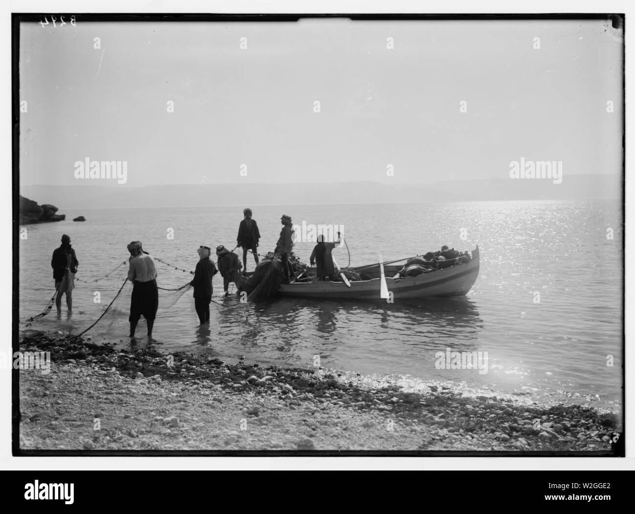 Choice set of thirteen slides, illustrating the Sea of Galilee and its ...