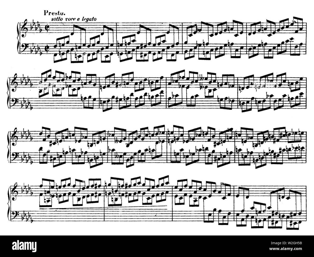 Chopin Piano Sonata No. 2 Op. 35, IV. Finale. Presto (Breitkopf edition  Stock Photo - Alamy