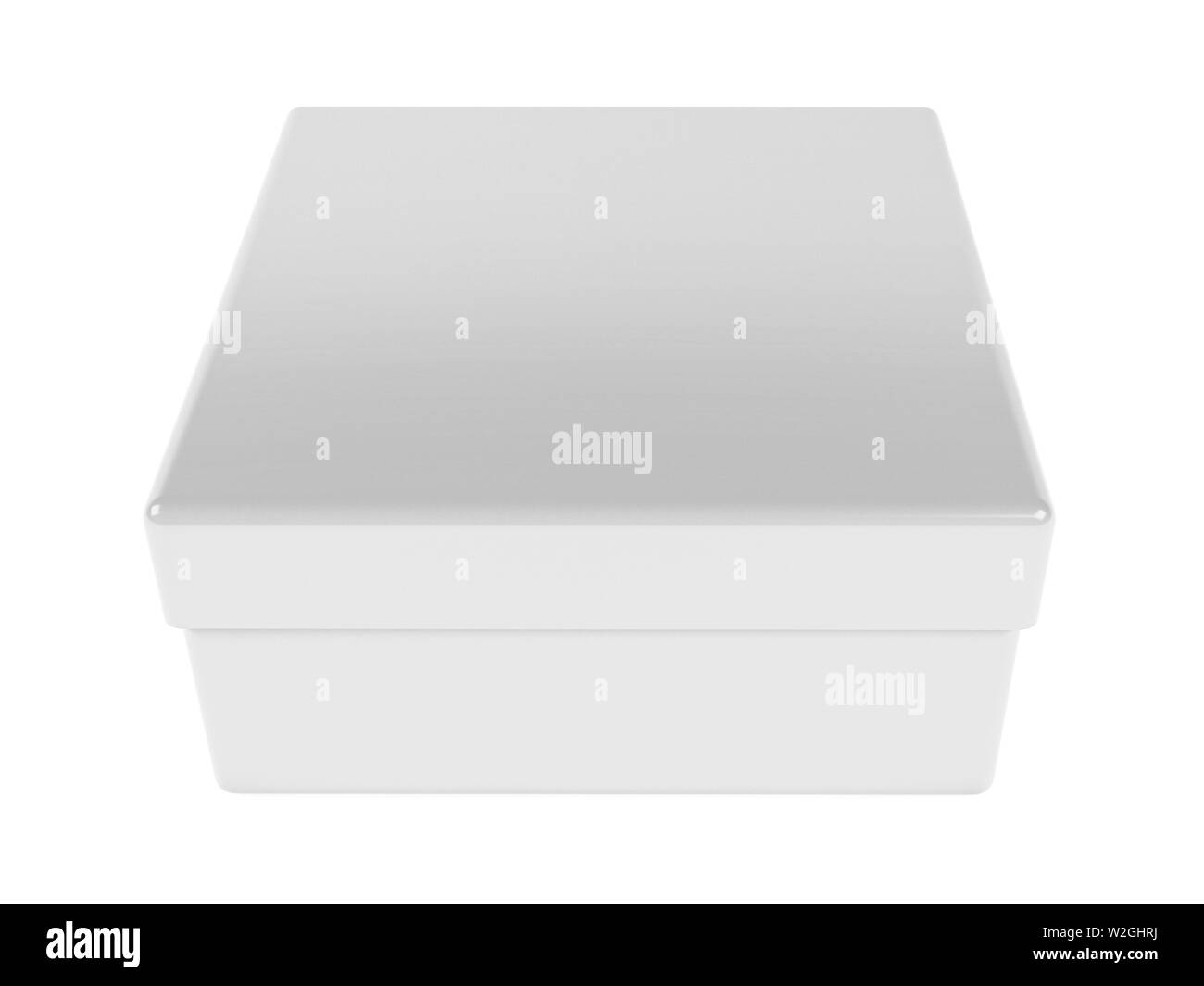 White gift box. 3d rendering illustration isolated Stock Photo