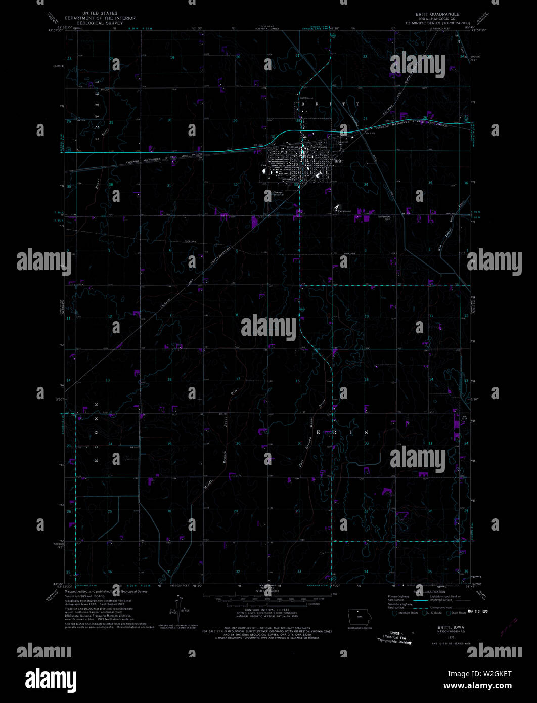 Britt iowa map hires stock photography and images Alamy