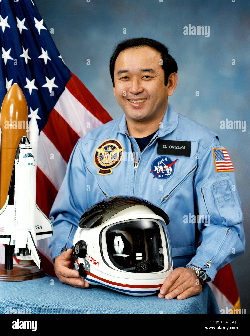 (31 Jan. 1978) --- Astronaut Ellison S. Onizuka. (NOTE: Astronaut Onizuka lost his life in the Jan. 28, 1986, STS-51L space shuttle Challenger accident, along with six other crew members.) Stock Photo