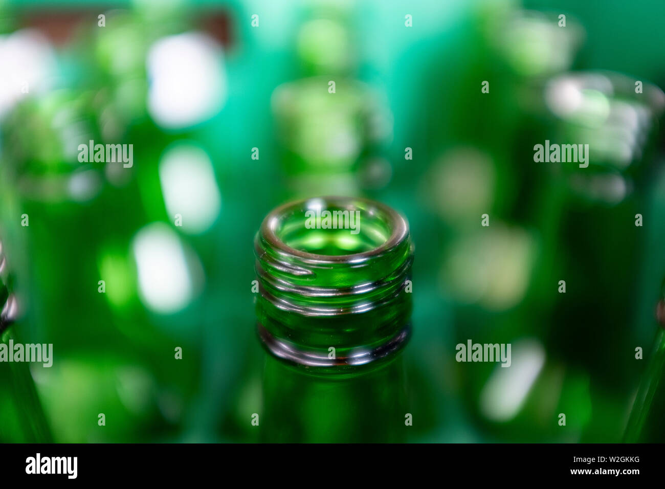 A shot of empty glass bottles ready to be recycled Stock Photo Alamy
