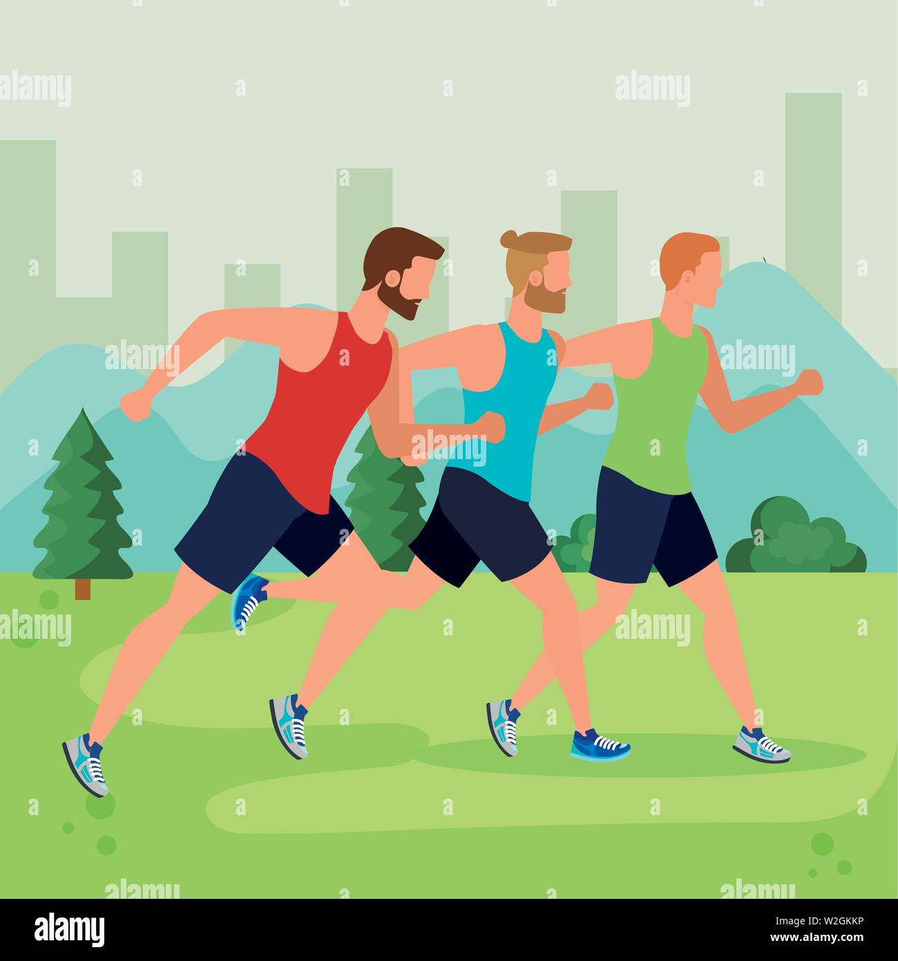 healthy men running lifestyle activity Stock Vector Image & Art - Alamy