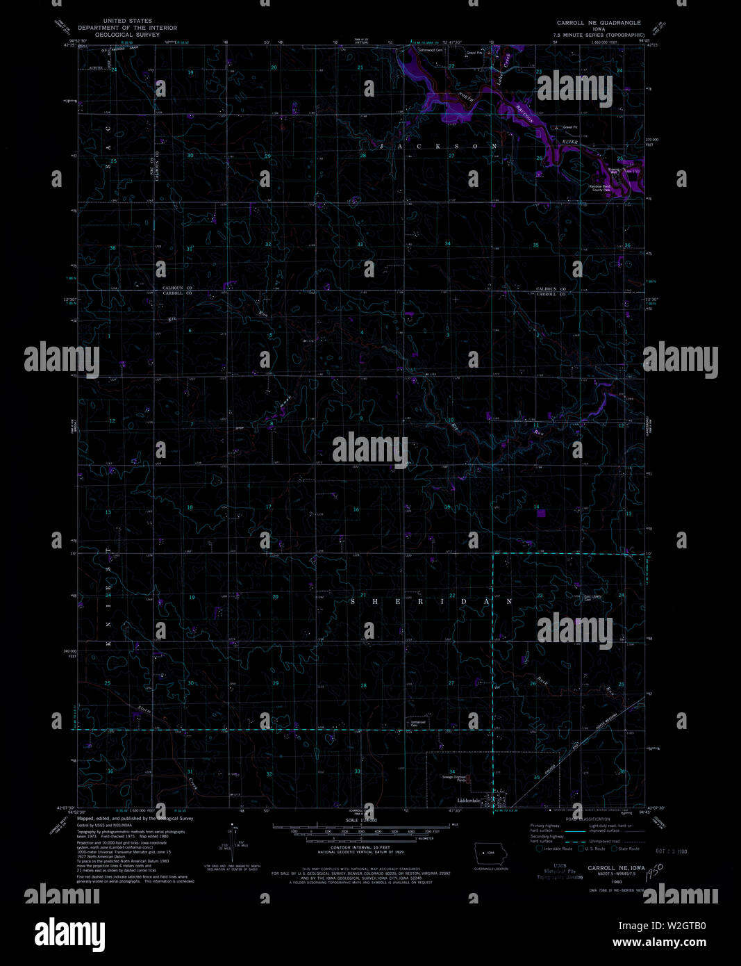 Carroll iowa map hires stock photography and images Alamy