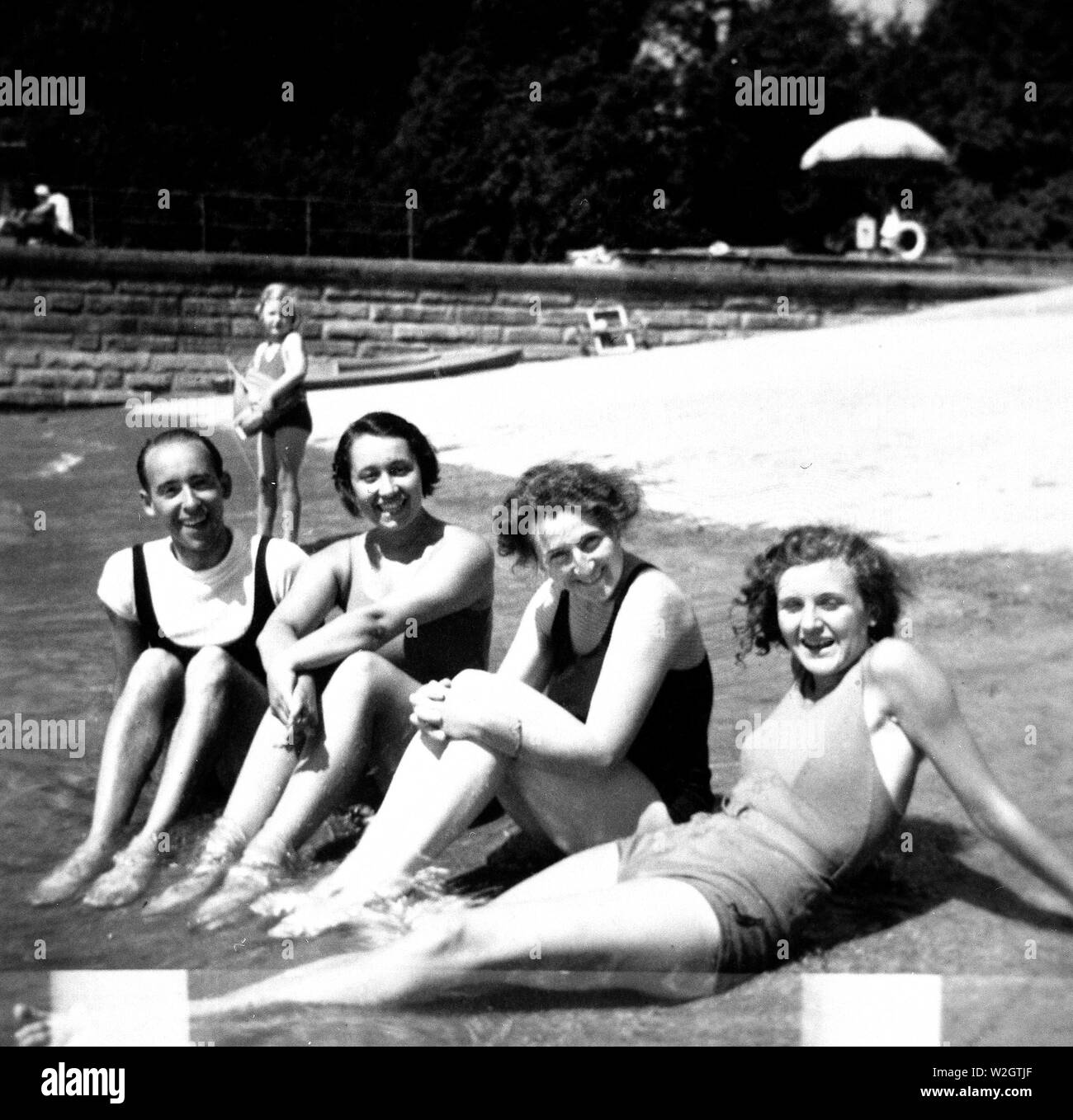 Young german girls bathing suits Black and White Stock Photos & Images ...