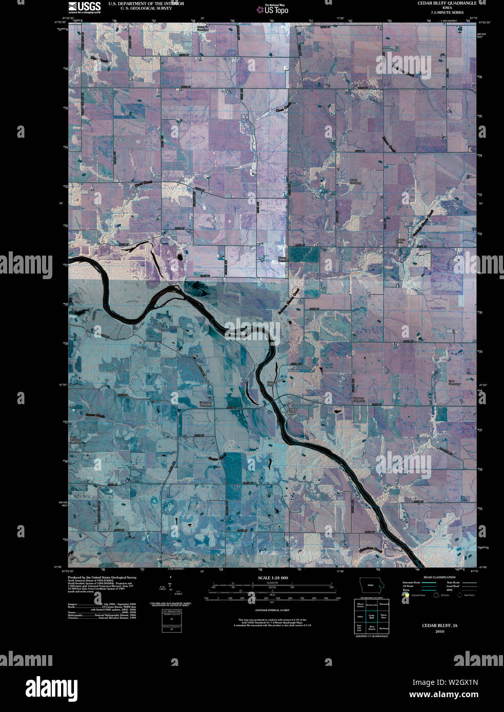 Map of cedar bluff hi-res stock photography and images - Alamy