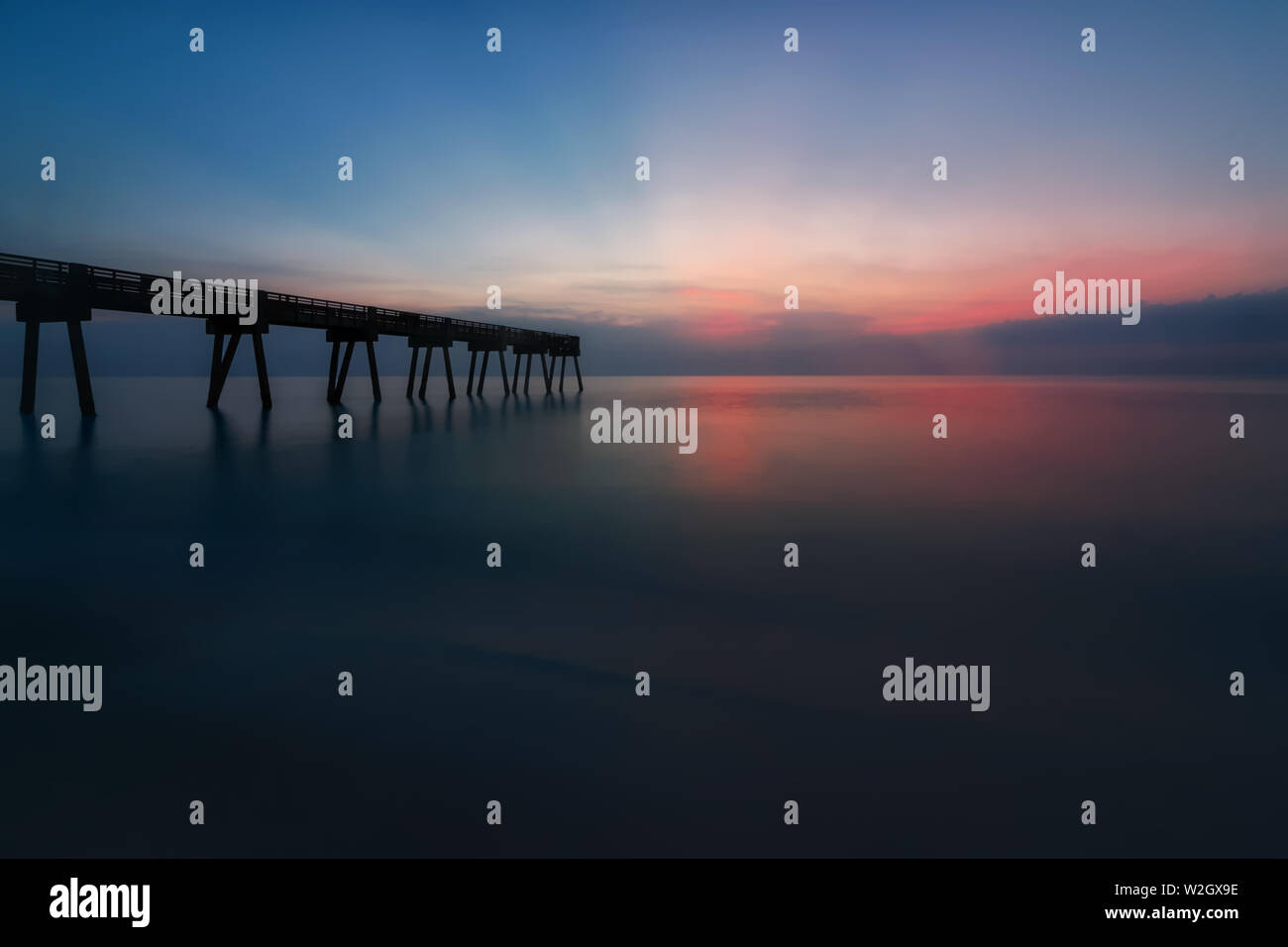 Sunrise over the Atlantic Ocean in Florida, USA. Color Image Stock ...