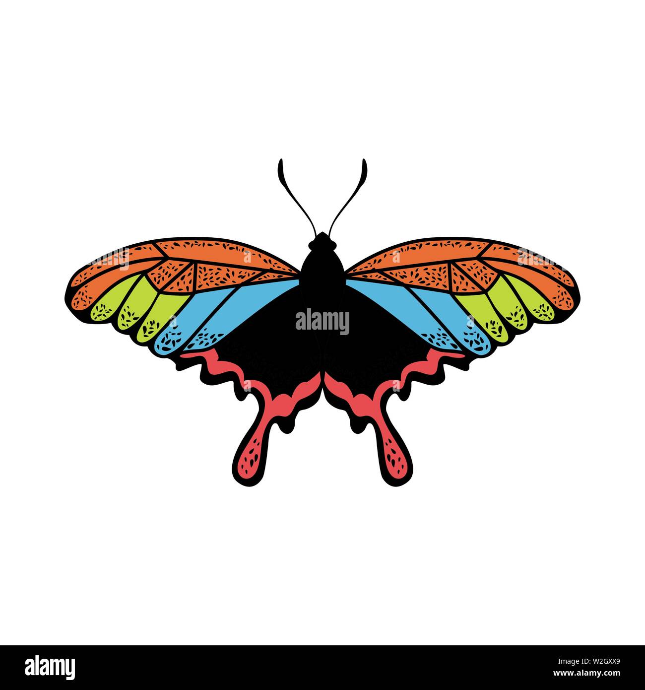 Butterfly Icon. Colored Design. EPS 10 vector illustration Stock Vector ...