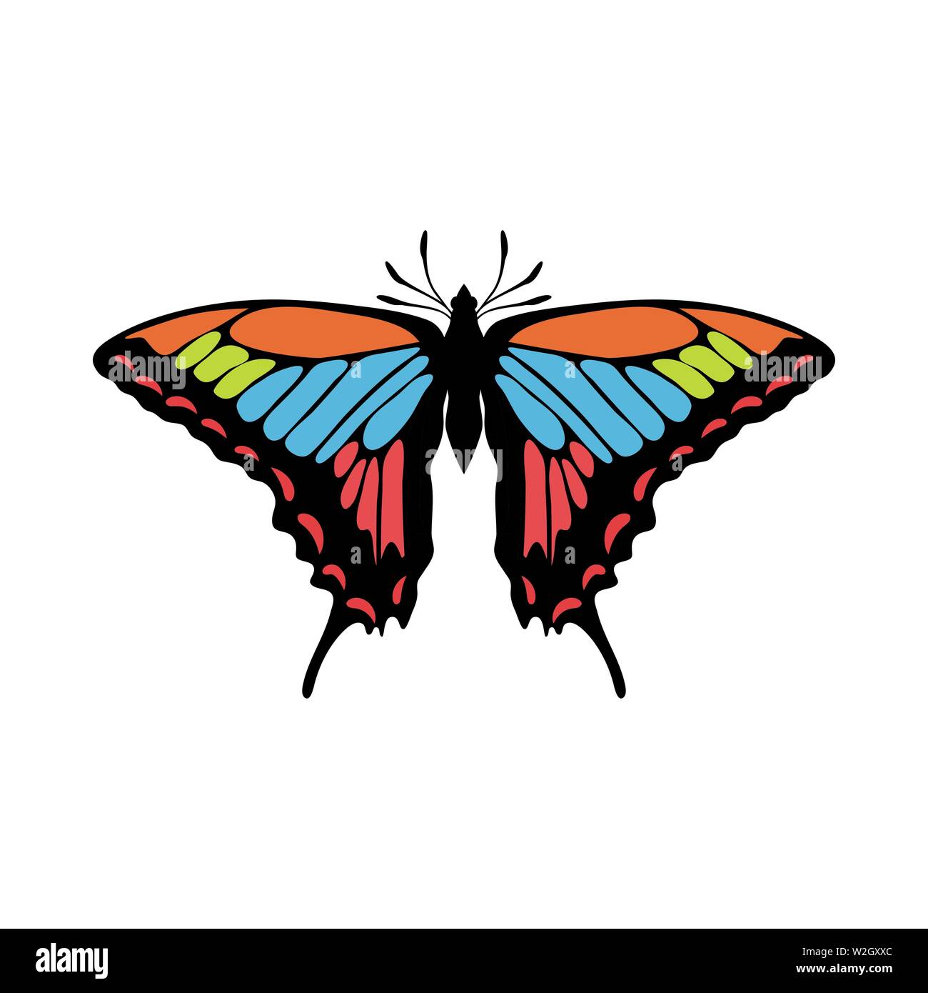Butterfly Icon. Colored Design. EPS 10 vector illustration Stock Vector ...