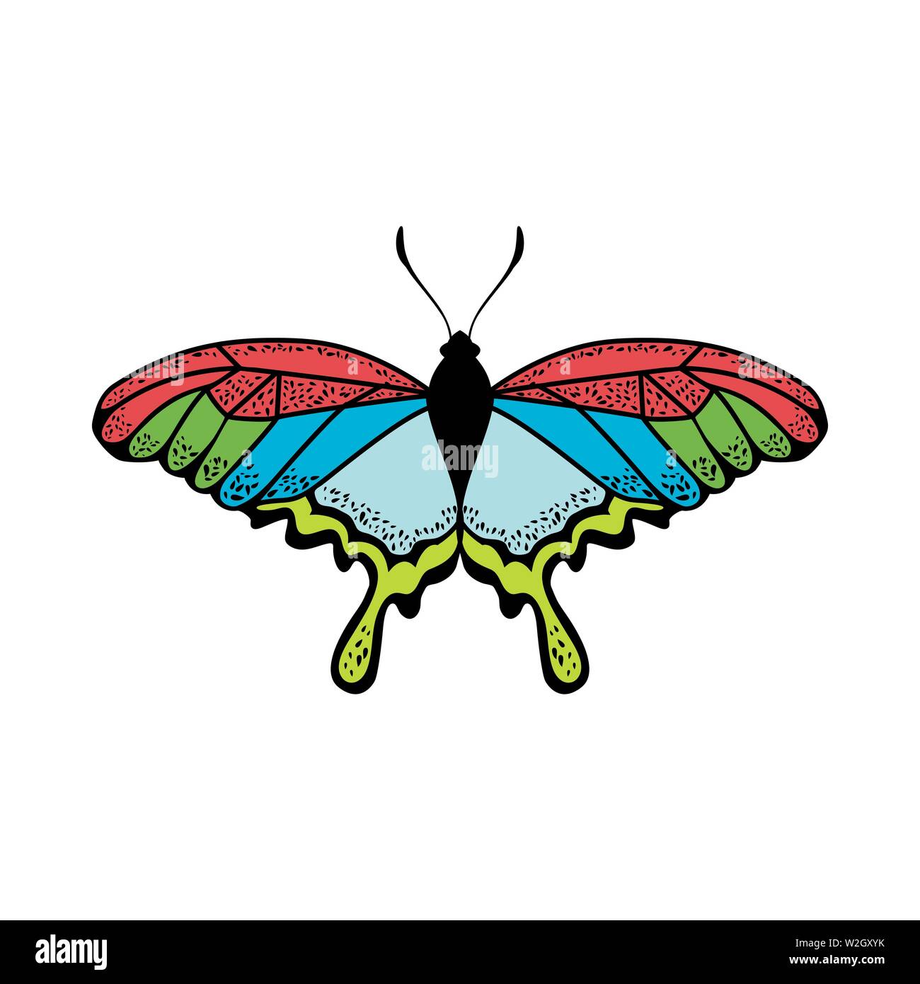 Butterfly Icon. Colored Design. EPS 10 vector illustration Stock Vector ...