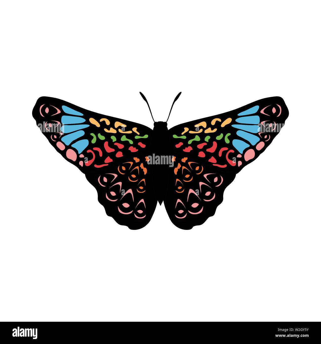 Butterfly Icon. Colored Design. EPS 10 vector illustration Stock Vector ...