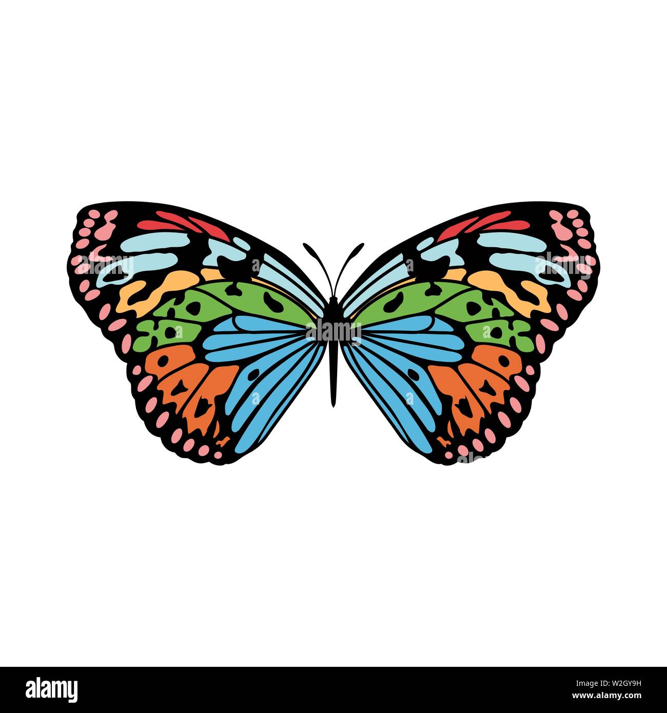 Butterfly Icon. Colored Design. EPS 10 vector illustration Stock Vector ...