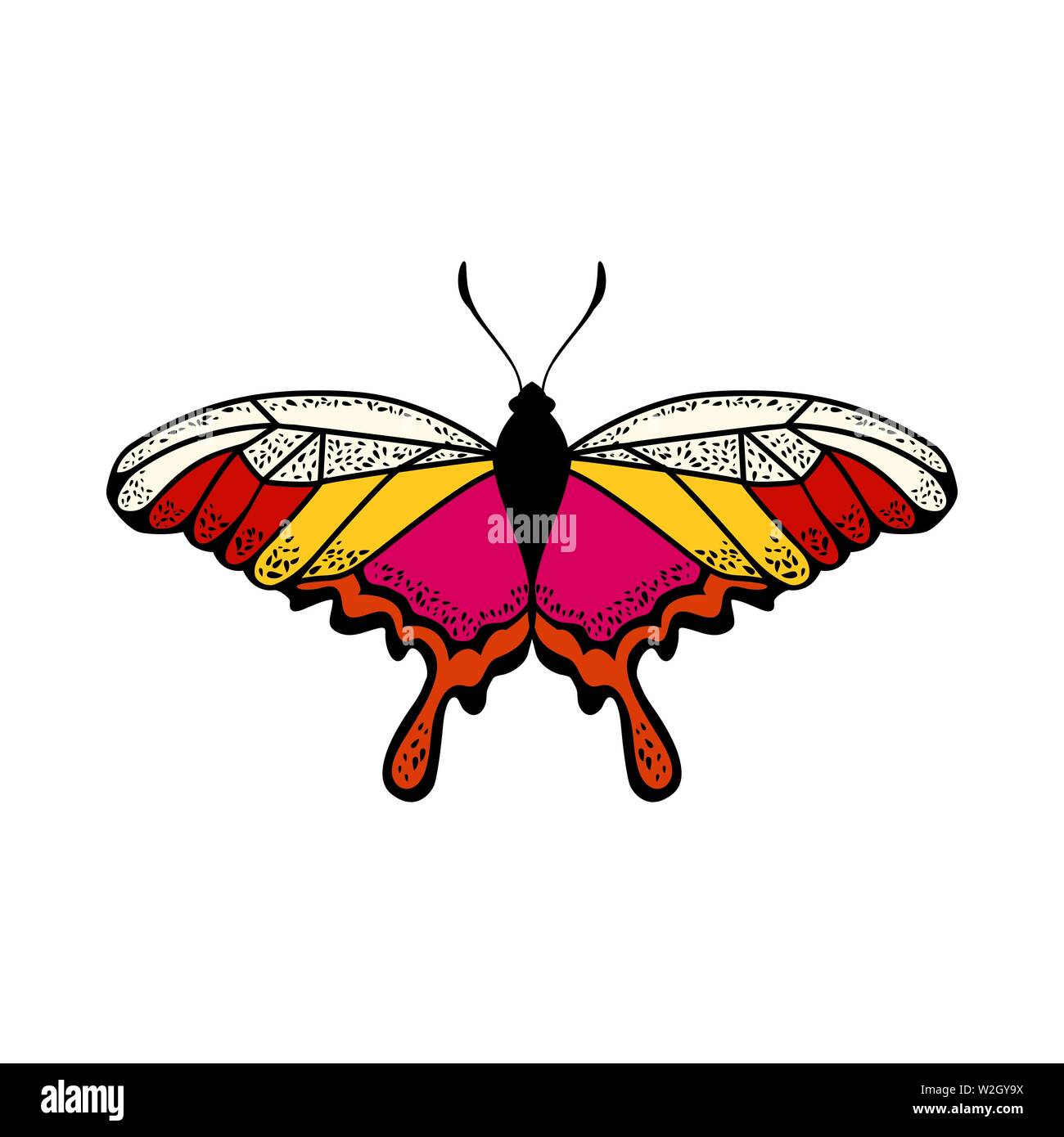 Butterfly Icon. Colored Design. EPS 10 vector illustration Stock Vector ...