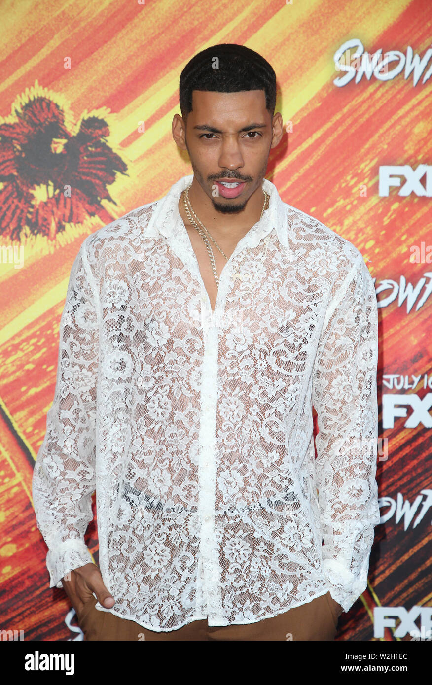 Los Angeles, Ca, USA. 8th July, 2019. Melvin Gregg, at the Premiere Of FX's "Snowfall" Season 3 at Bovard Auditorium At USC in Los Angeles, California on July 8, 2019. Credit: Faye Sadou/Media Punch/Alamy Live News Stock Photo