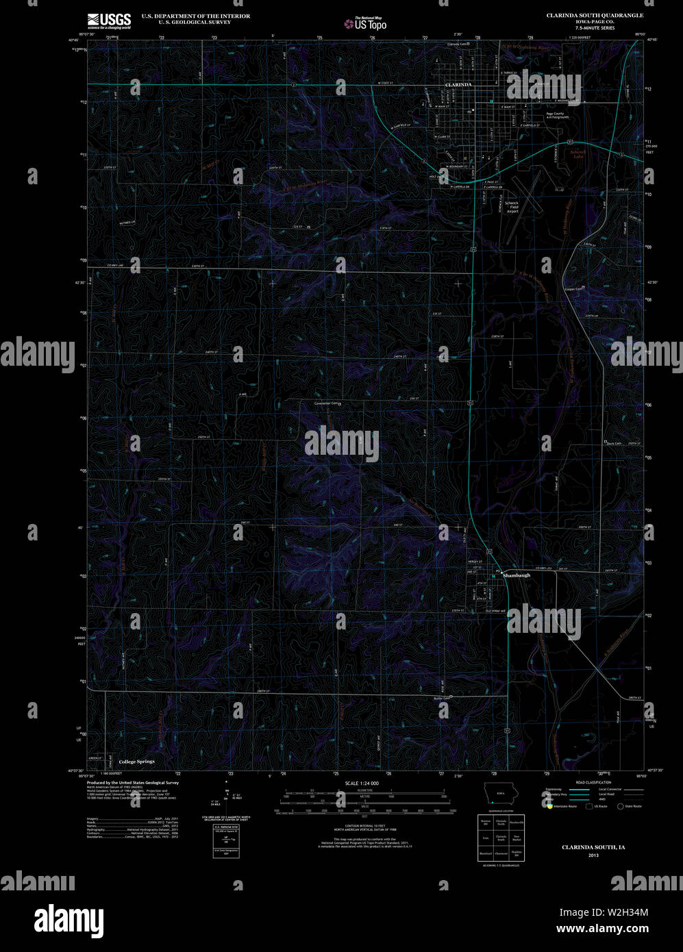 Map of clarinda hires stock photography and images Alamy