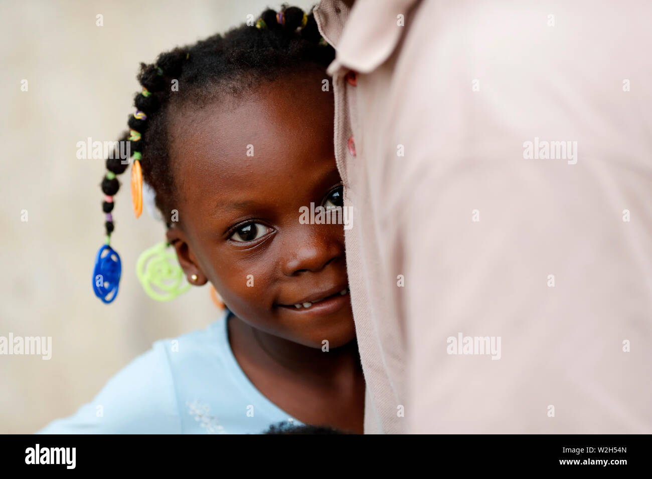Young African Girl With Braided Hair Portrait Atakpame Togo
