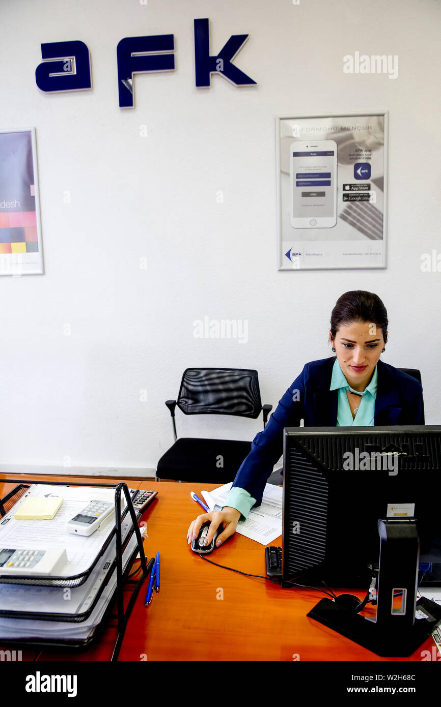 AFK microfinance agency in Prizren, Kosovo. Stock Photo