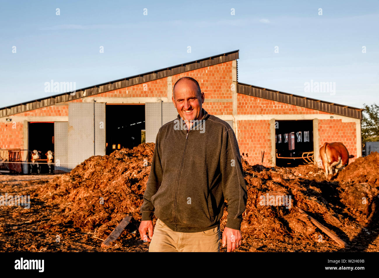 Farmer in Istog, Kosovo. A client of AFK microfinance. Stock Photo