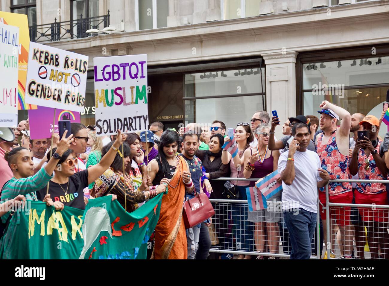 Imaan, a LGBTQ Muslim Charity, at London Pride Parade in 2019 Stock Photo