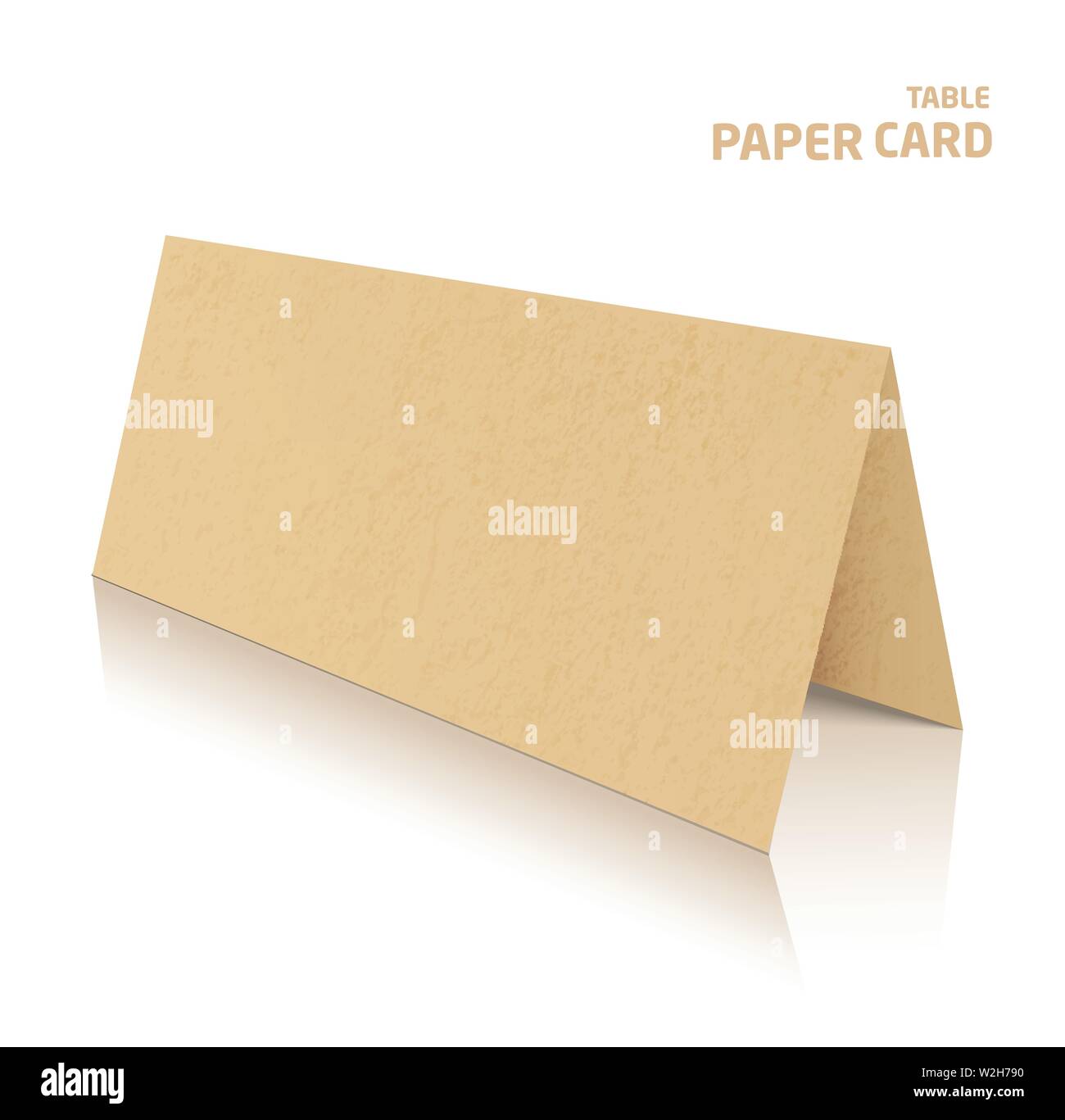 3d table papercraft card isolated on a grey background Stock Vector