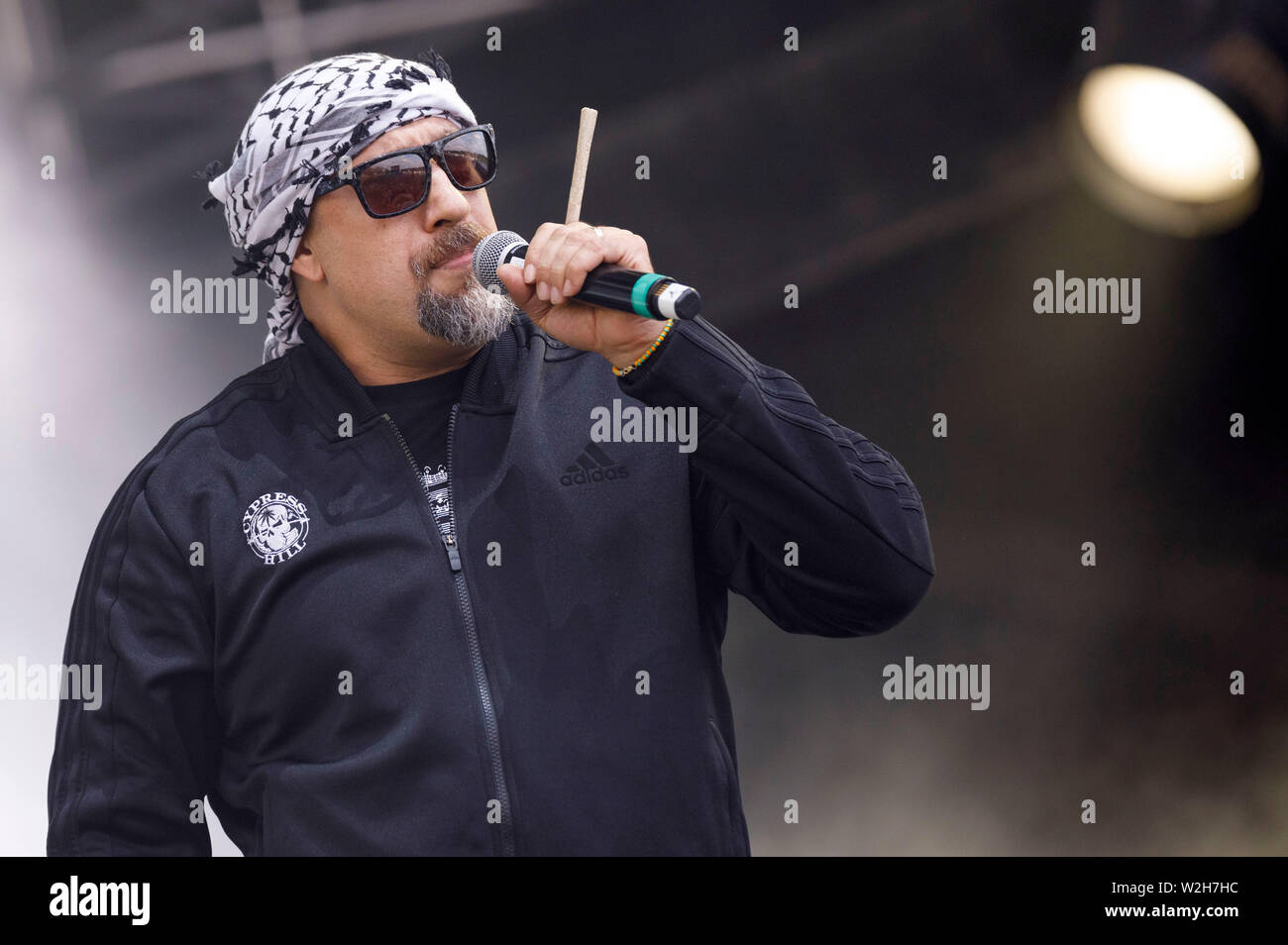 Cologne, Deutschland. 07th July, 2019. B-Real from Cypress Hill live at  Summerjam 2019 at Fuhlinger See. Koln, 07.07.2019 | usage worldwide Credit:  dpa/Alamy Live News Stock Photo - Alamy