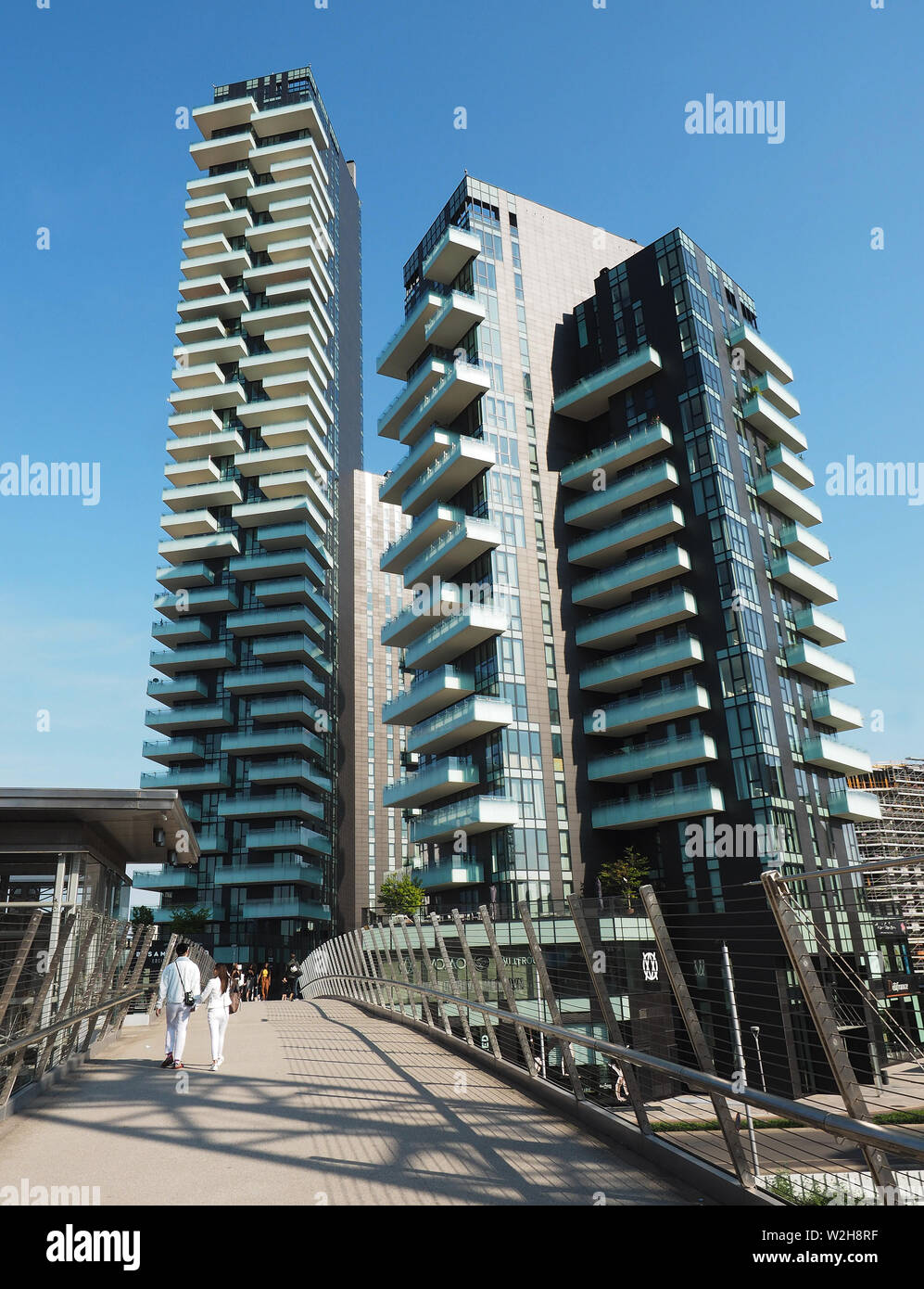 Europe , italy , Lombardy , Milan , Porta Nuova district , Solaria tower , architecture contemporary sesigned by architect Bernardo Fort Brescia and Laurinda Spear Stock Photo