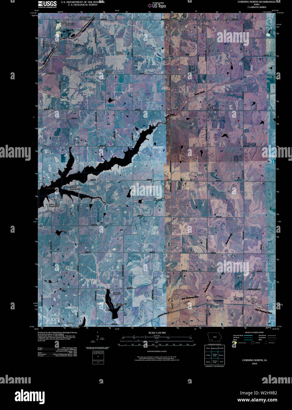 Corning iowa map hires stock photography and images Alamy