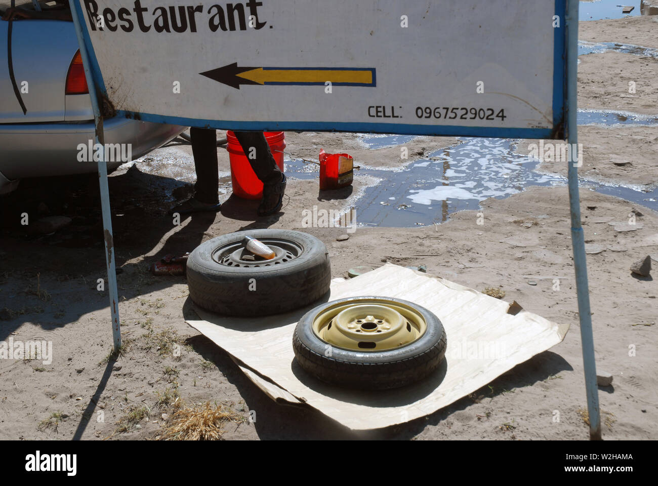 Local car wash, Mwandi, Zambia, Africa Stock Photo Alamy