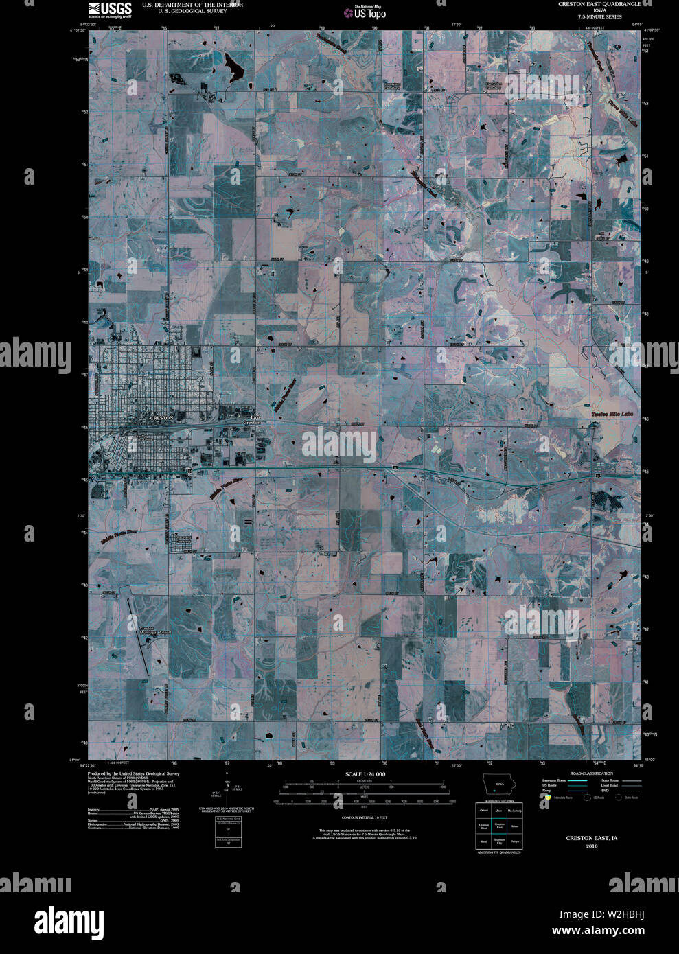 Creston iowa map hires stock photography and images Alamy