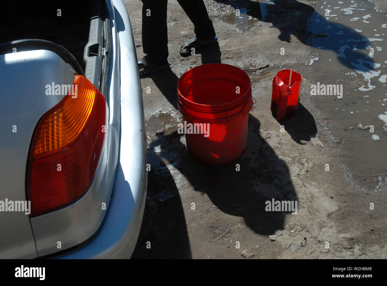 Local car wash, Mwandi, Zambia, Africa Stock Photo Alamy