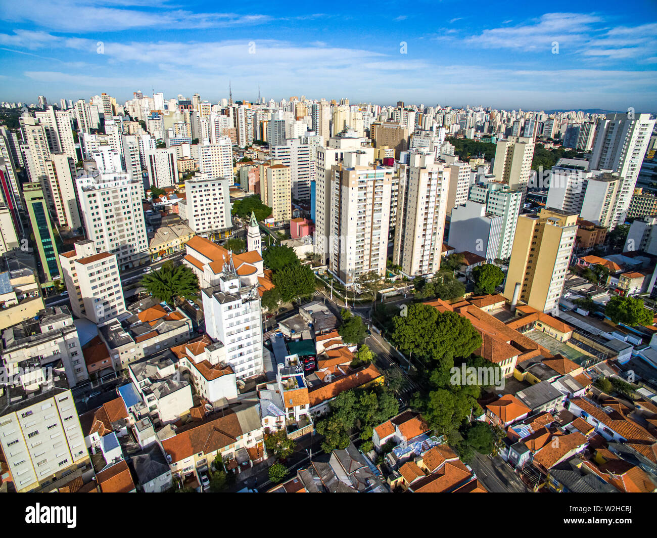 Aerial view of city. Stock Photo