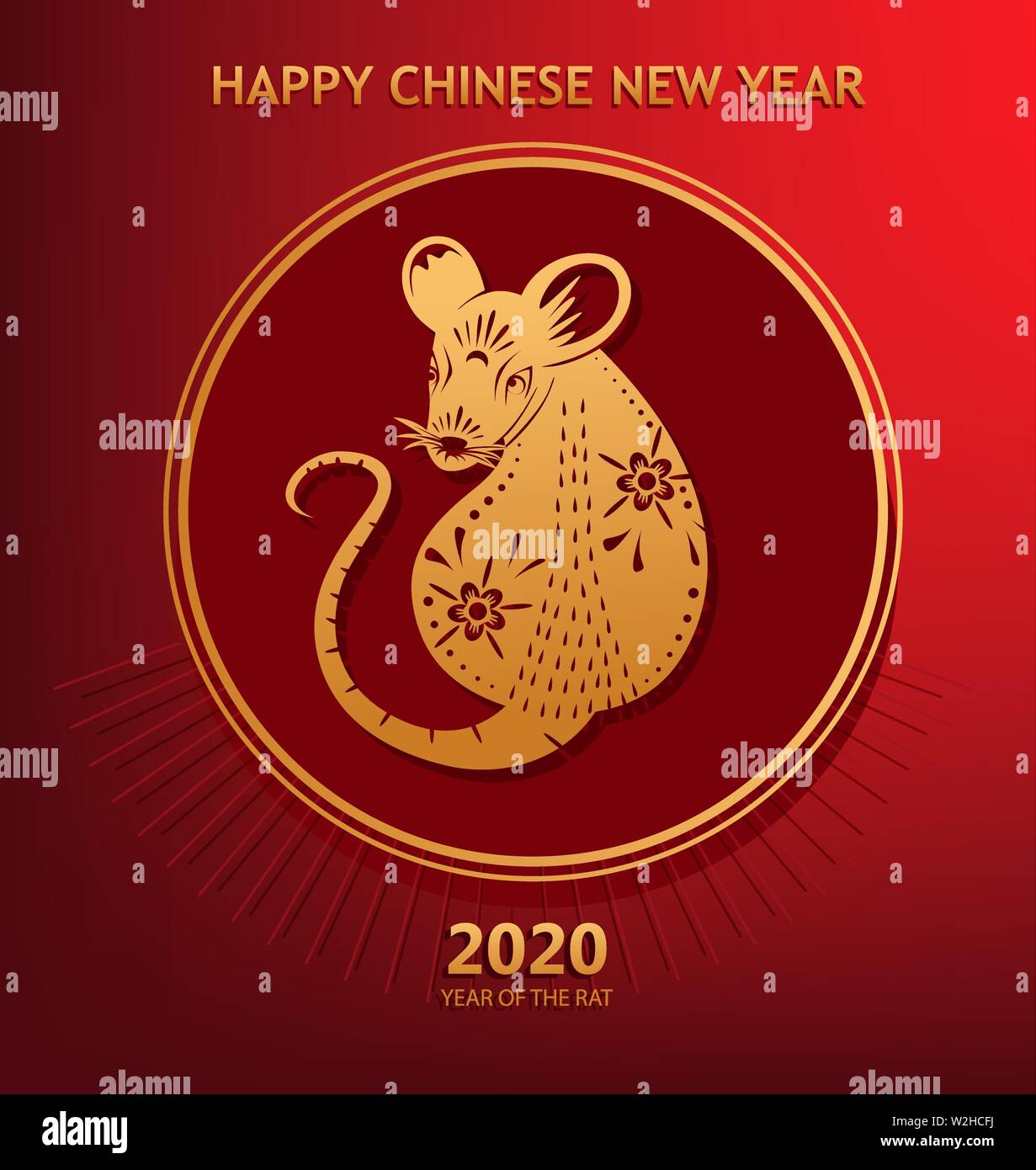 Chinese New Year ~ The Year of the Rat 2020 ~ Greetings Cards~