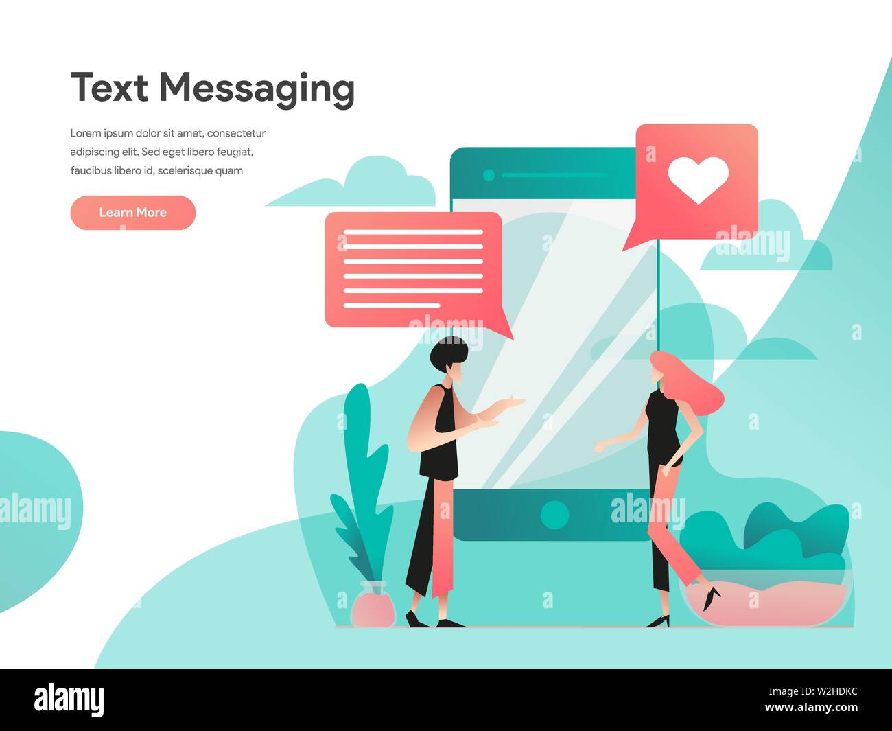 Text messaging Stock Vector Images - Alamy