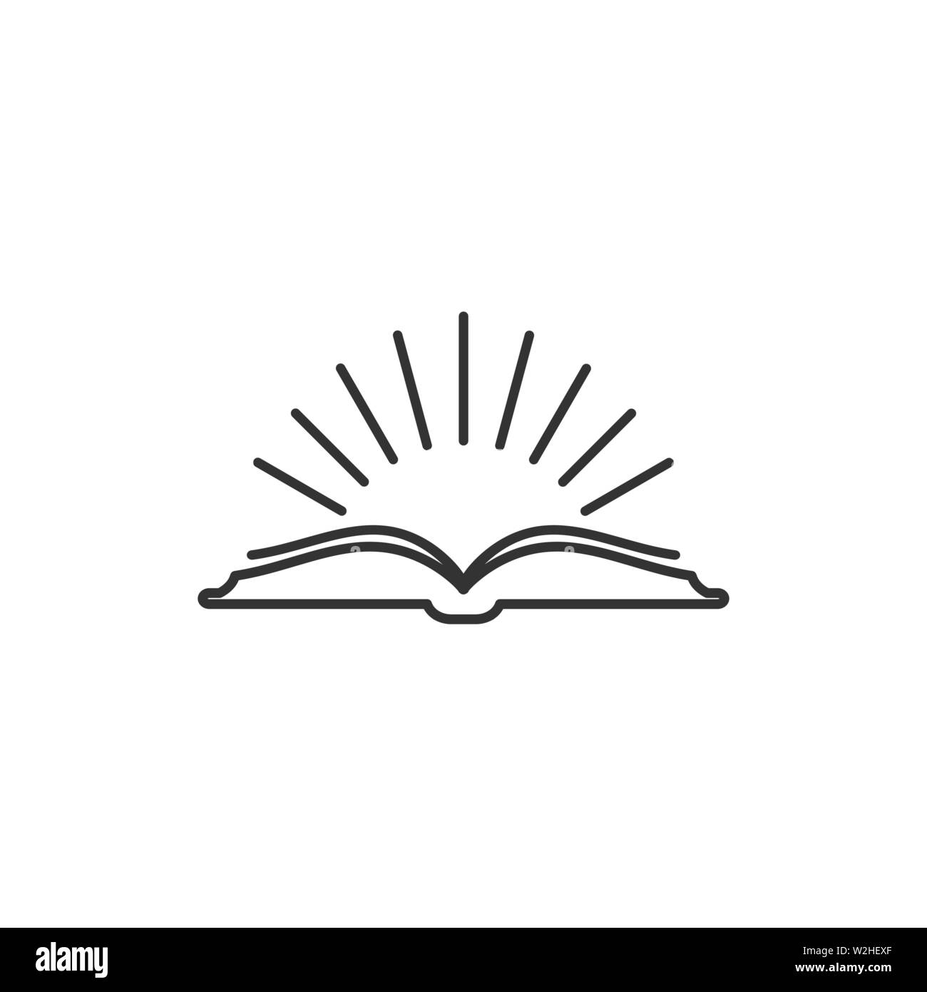 open book vector symbol icon design. Beautiful illustration isolated on  white background Stock Photo - Alamy