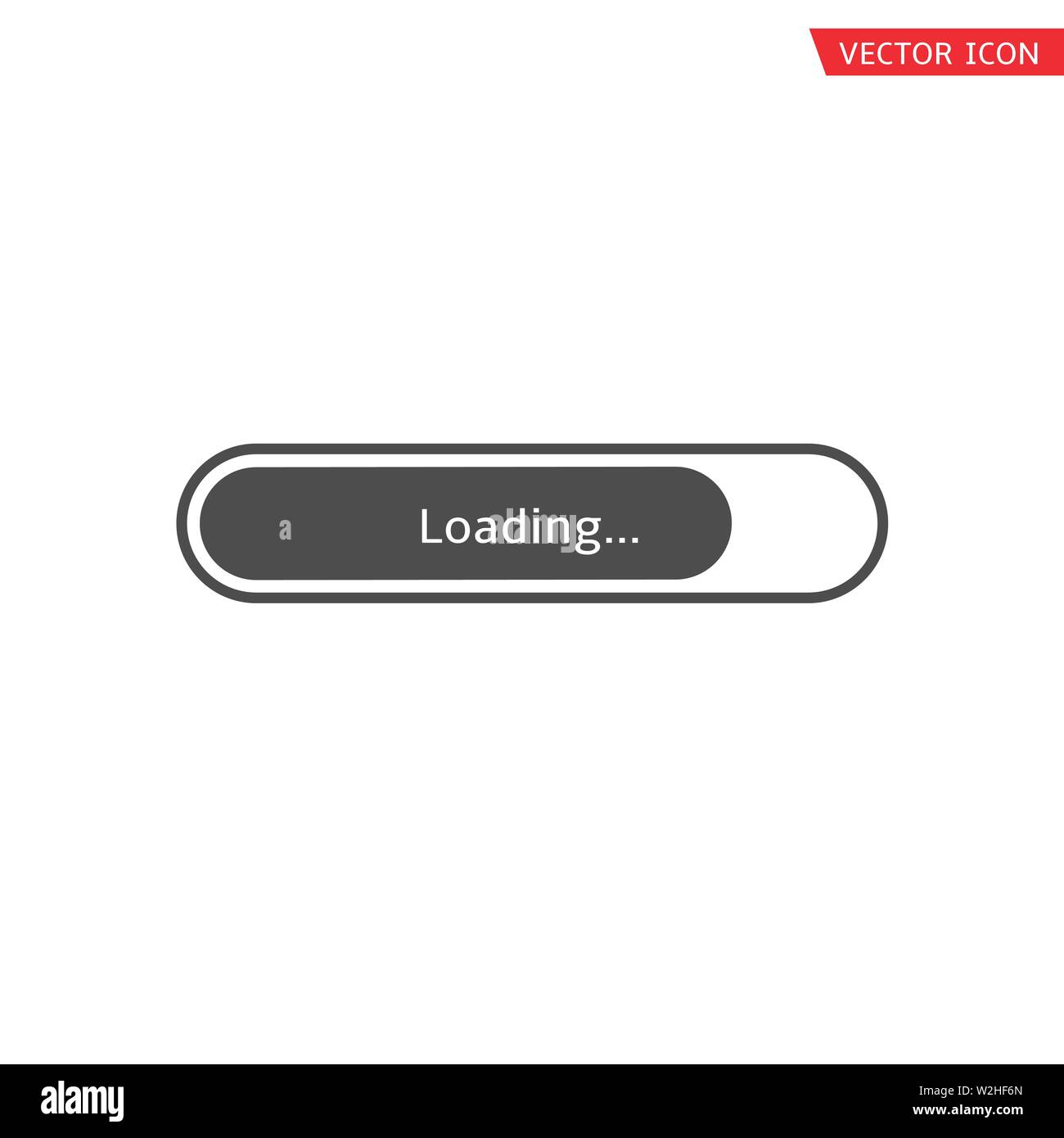 Progress Loading bar icon isolated. Vector illustration Stock Vector ...