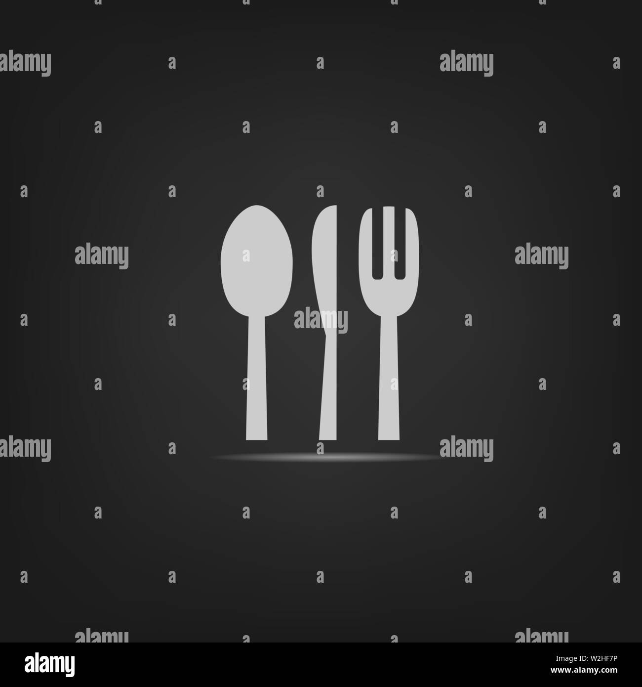 Spoon knife and fork icon. Vector illustration Stock Vector Image & Art