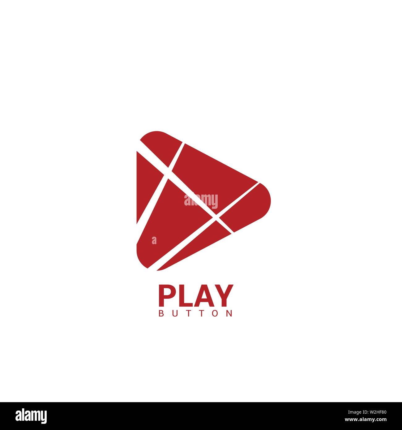 Play button. Abstract Triangle icon, multimedia button template Vector illustration Stock Vector