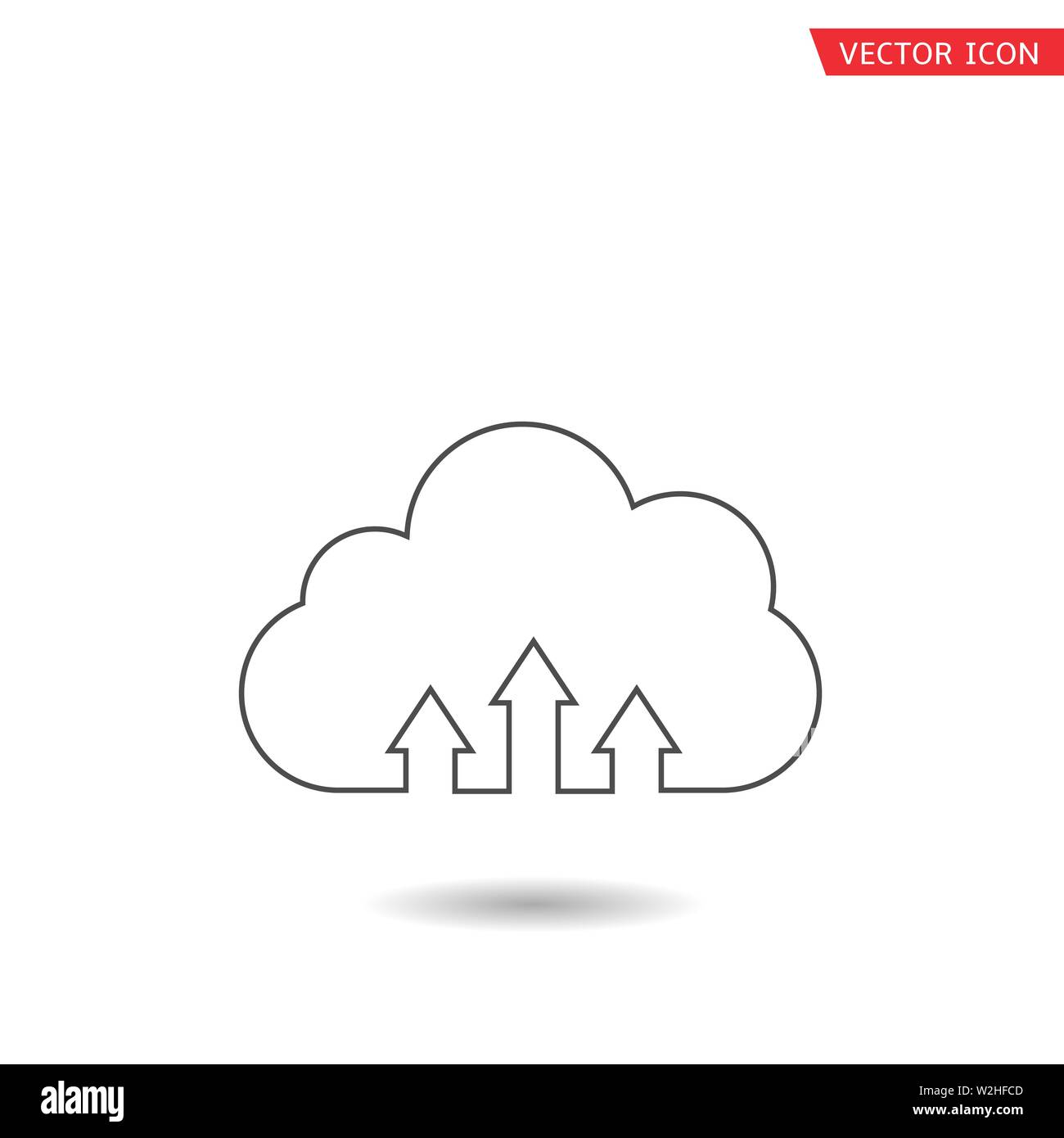 Cloud icon. Network technology, download and upload symbols Stock Vector