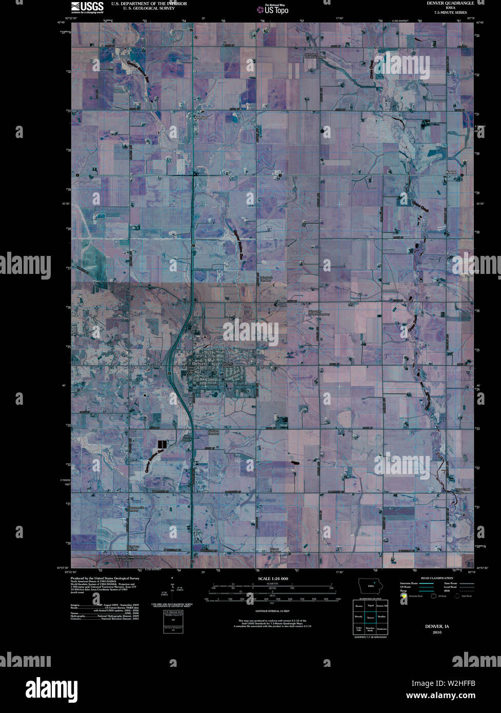 Denver map historical hires stock photography and images Alamy