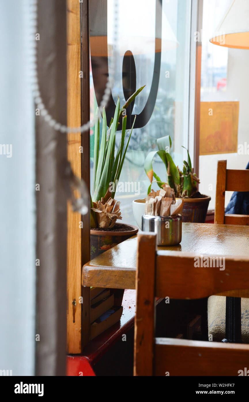 a tea room in a cold dublin Stock Photo Alamy
