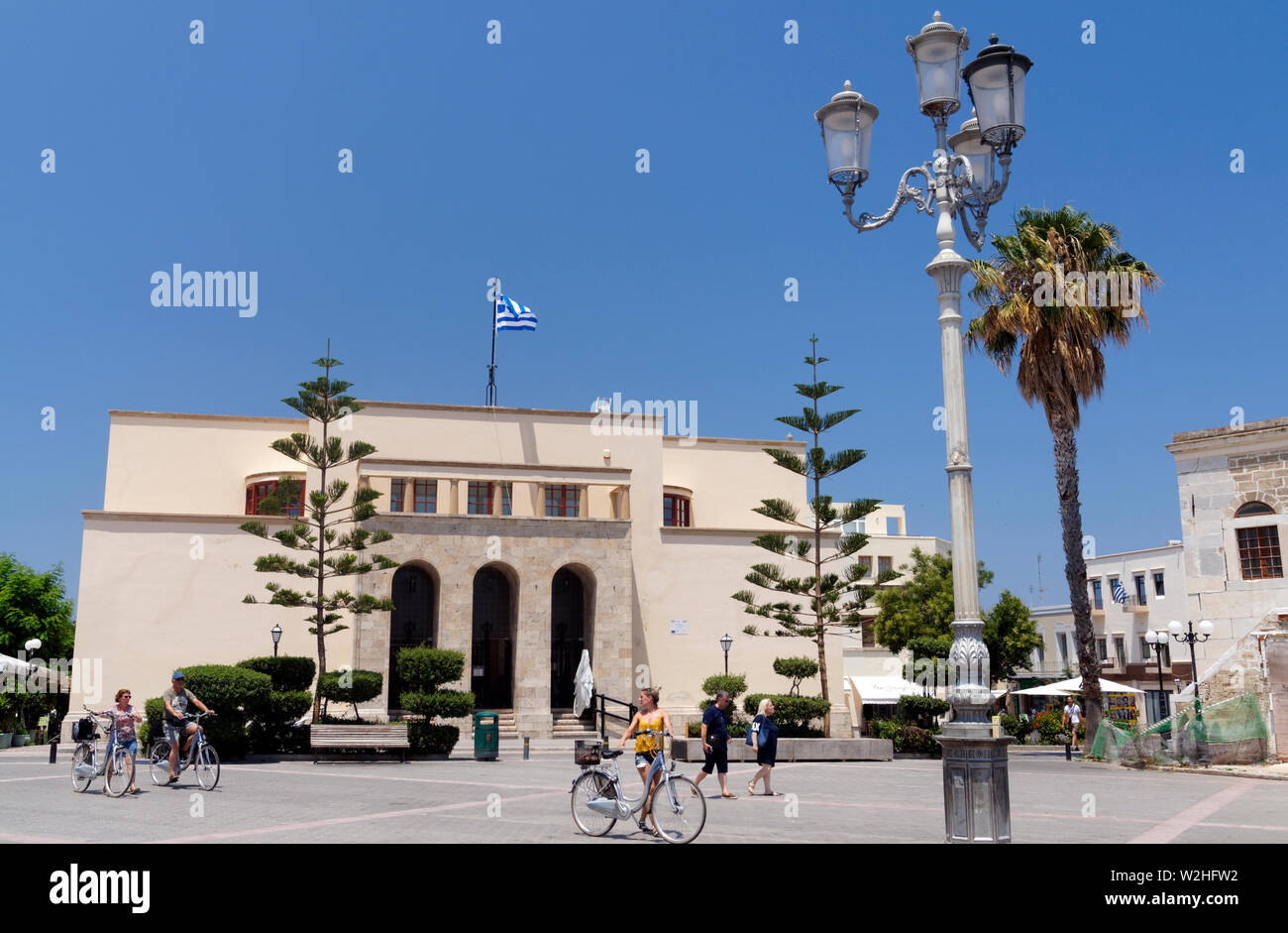 The Archaeological Museum, Eleftheria Square, Kos Town, Kos Island, Dodecanese Islands, Greece. Stock Photo