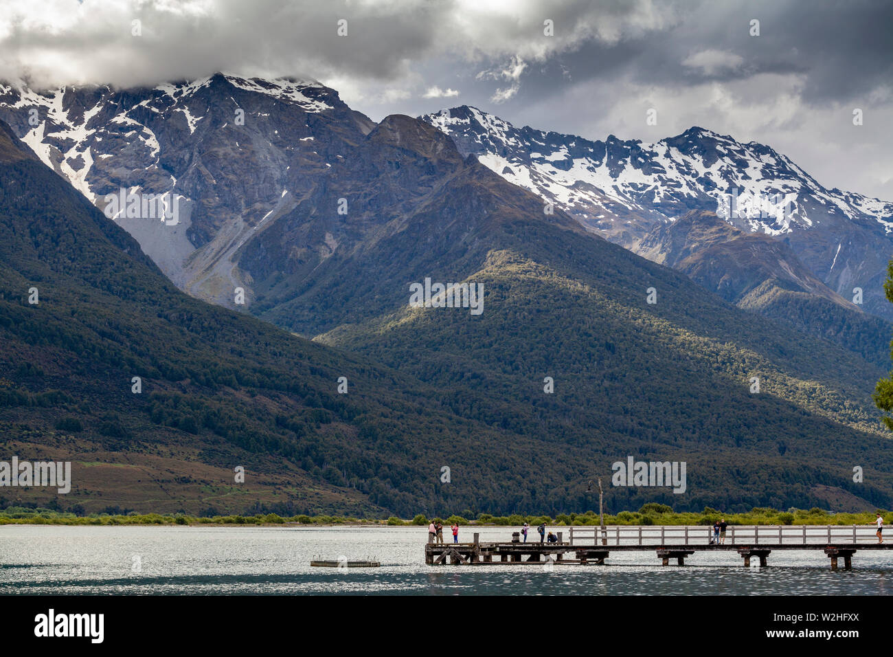 Lake Wakatipu, Glenorchy, South Island, New Zealand Stock Photo