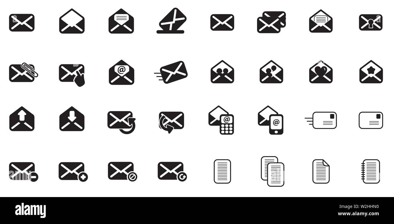 Set email icon vector logo illustration design - Vector Stock Vector