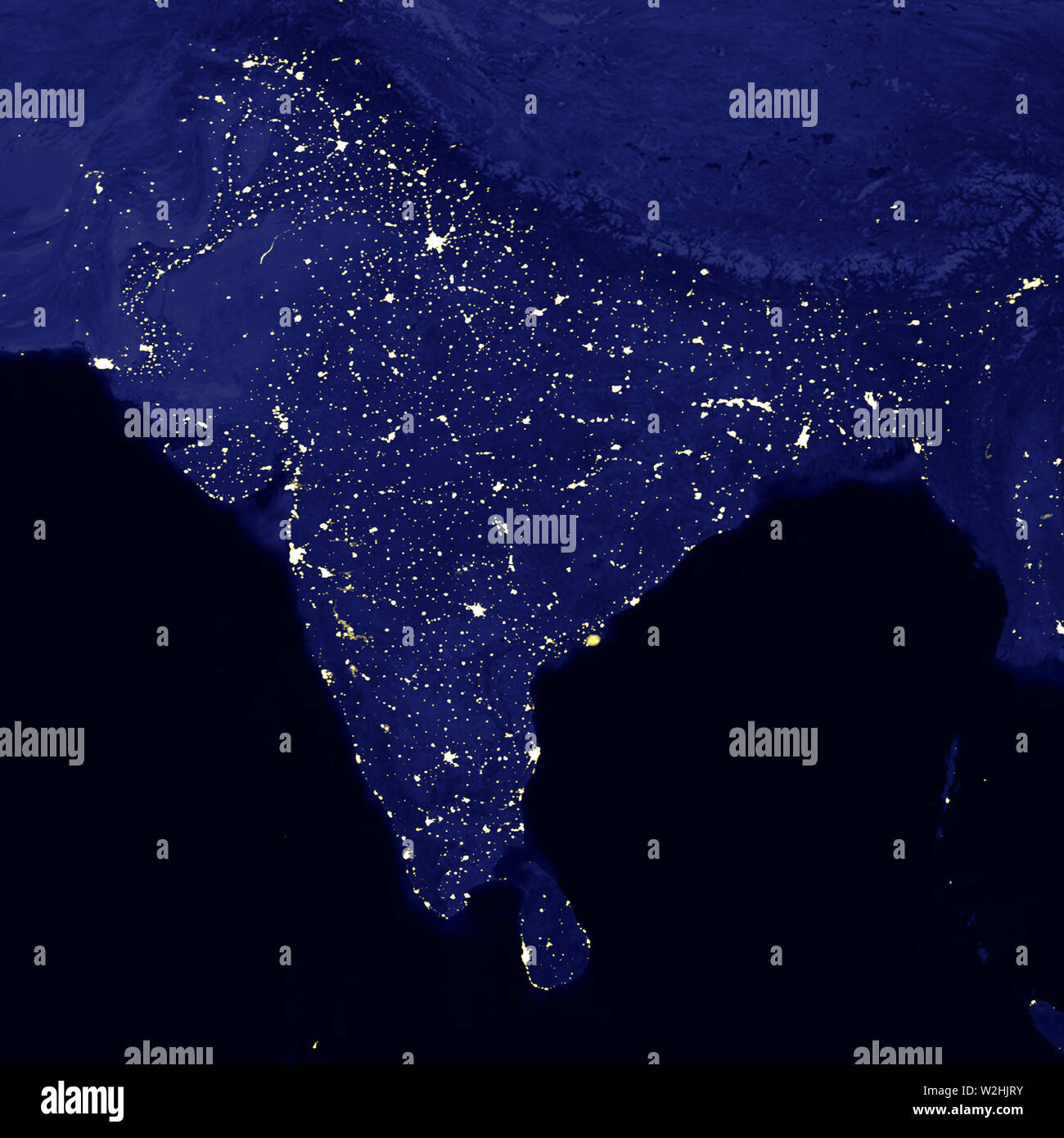 India night view from space hires stock photography and images Alamy