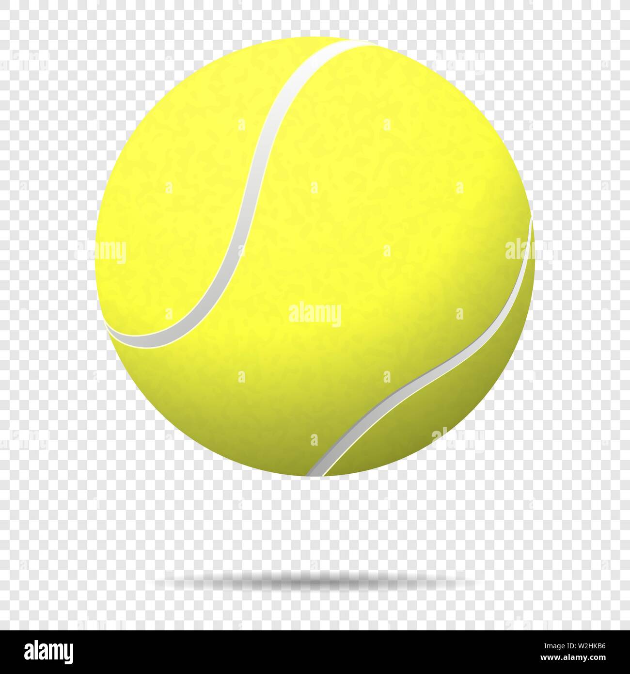 Vector realistic flying tennis ball closeup isolated on transparent