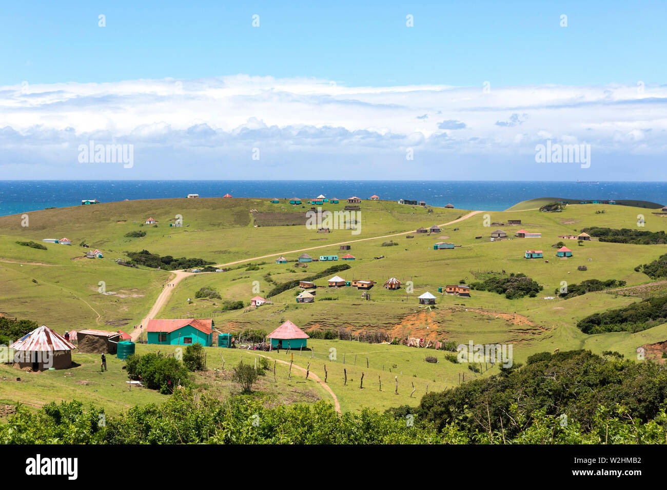 South Africa: the village of Nqileni in the Eastern Cape province Stock Photo