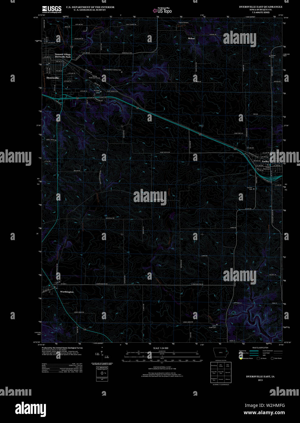 Dyersville map hires stock photography and images Alamy
