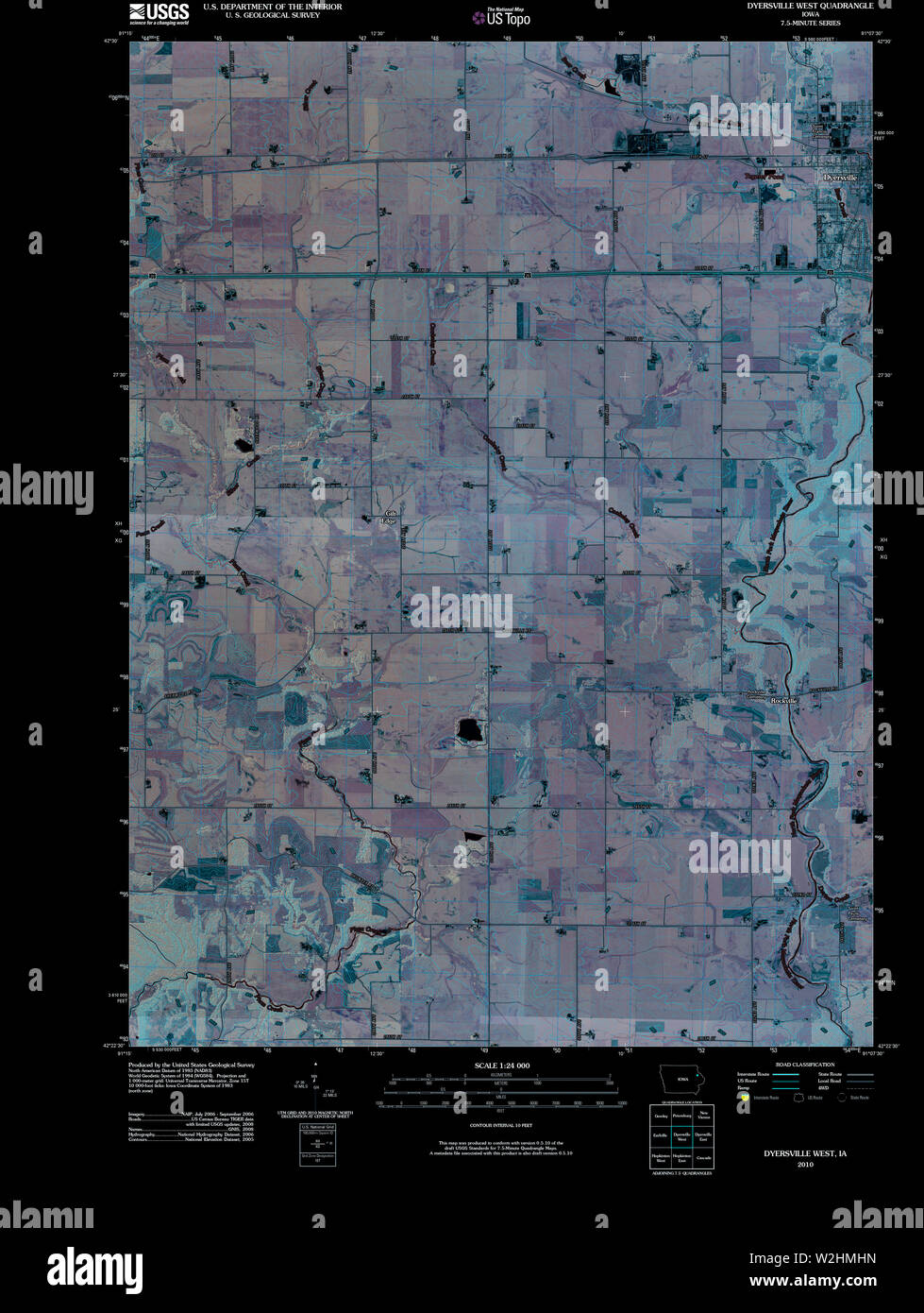 Dyersville map hires stock photography and images Alamy